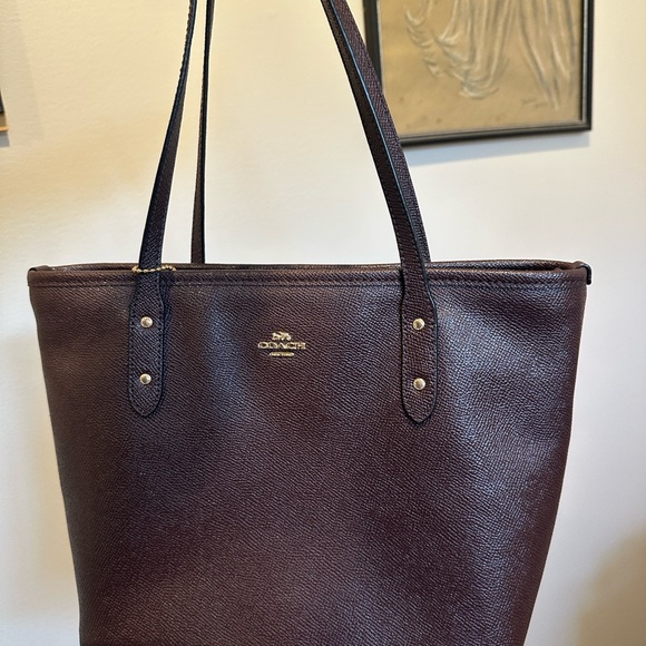 Coach Mini City Zip Tote in deep plum - Picture 2 of 4